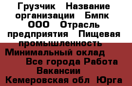 Грузчик › Название организации ­ Бмпк, ООО › Отрасль предприятия ­ Пищевая промышленность › Минимальный оклад ­ 20 000 - Все города Работа » Вакансии   . Кемеровская обл.,Юрга г.